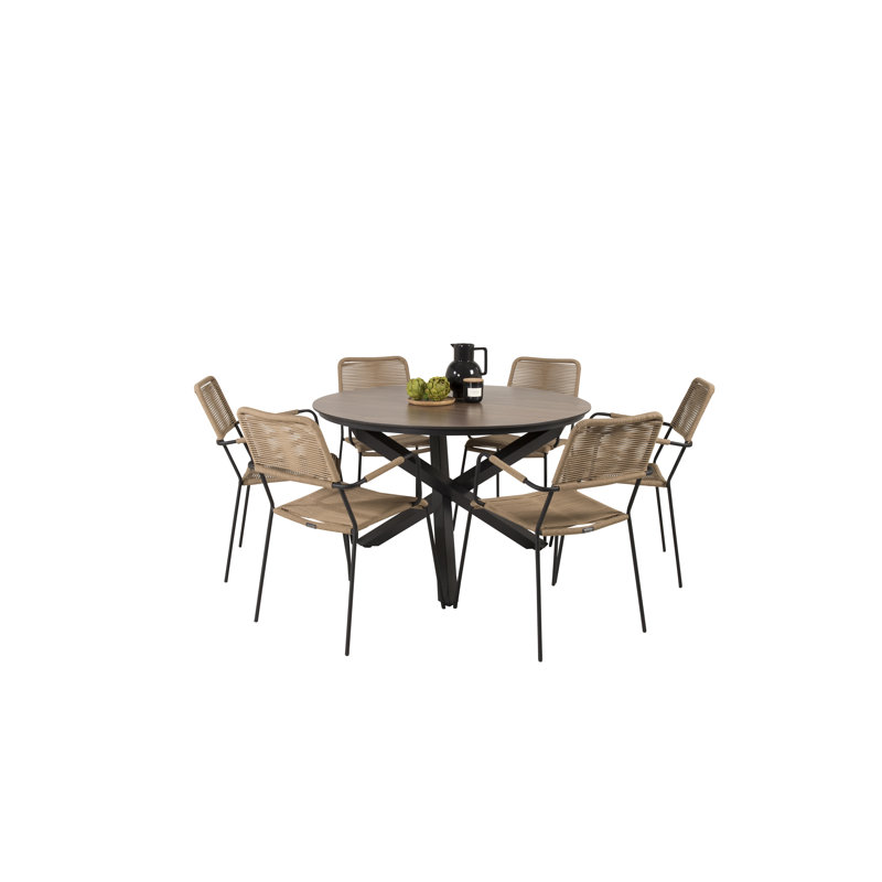 Drishya 6 - Person Patio Dining Set with Round Table