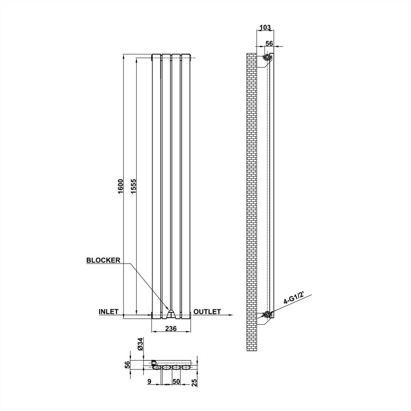 Vertical Oval Panel Radiators