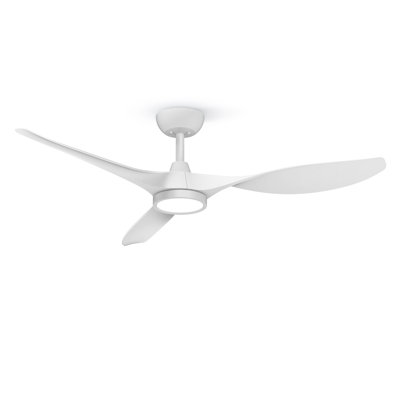 52" Ulanda Blade LED Propeller Ceiling Fan with Remote Control White