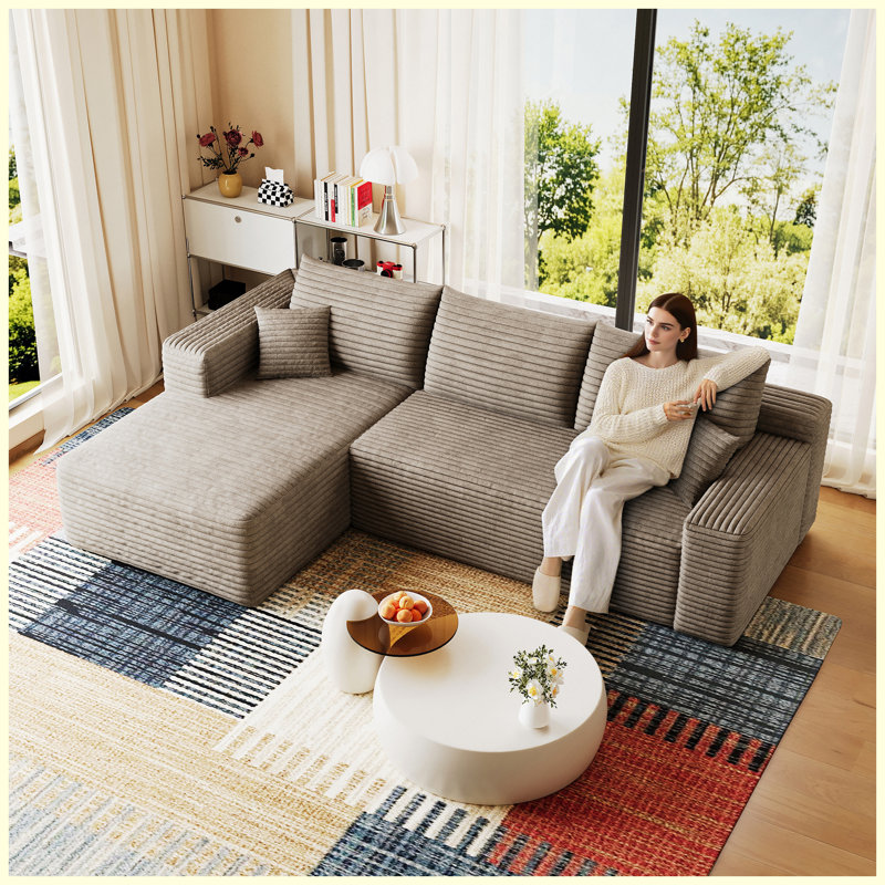 Canapé modulaire 95 po Camel Cloud, Camel Fabric