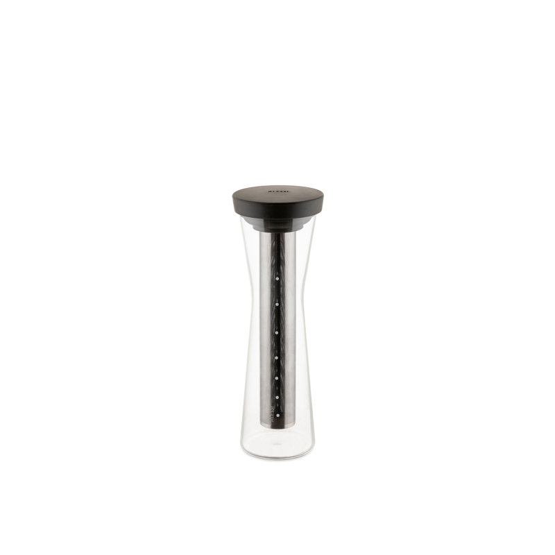 Cold Brew Coffee Carafe In Borosilicate Glass And Thermoplastic Resin, Brown. Filter In 18/10 Stainless Steel.