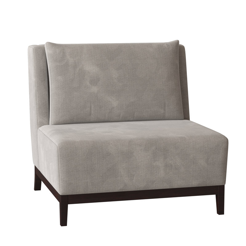 Barton Slipper Chair, Evelyn Marine, Black Walnut