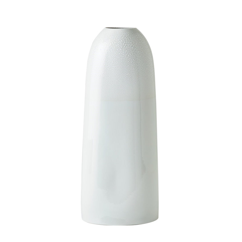 Terra Porcelain China Table Vase, 25.25" H x 10.25" W x 6.5" D, White