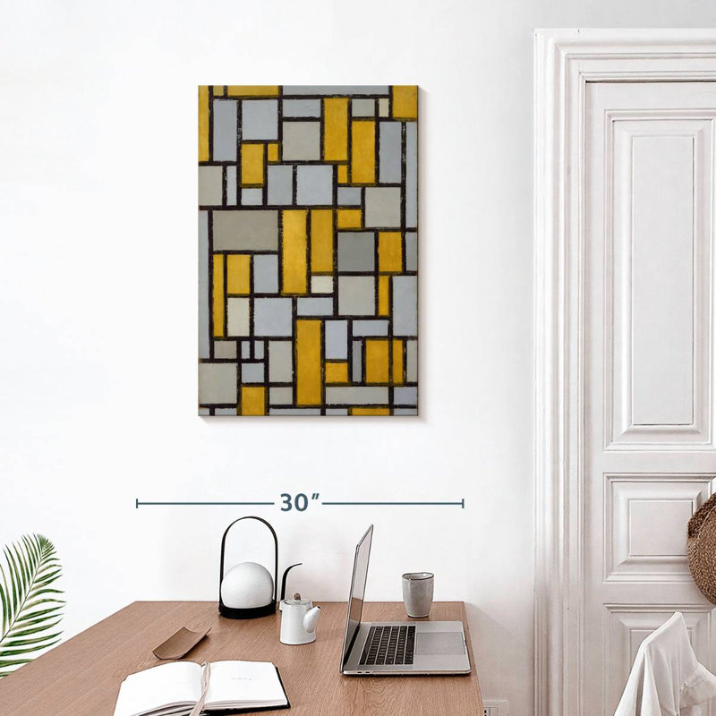 Avery Composition With Grid 1, 30" H x 20" W