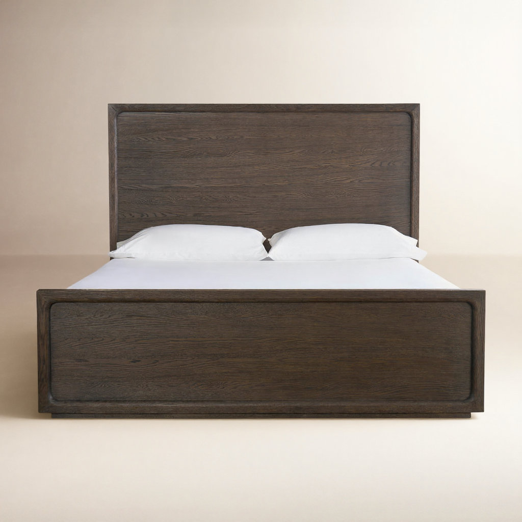 Modern Oak Bed, Queen