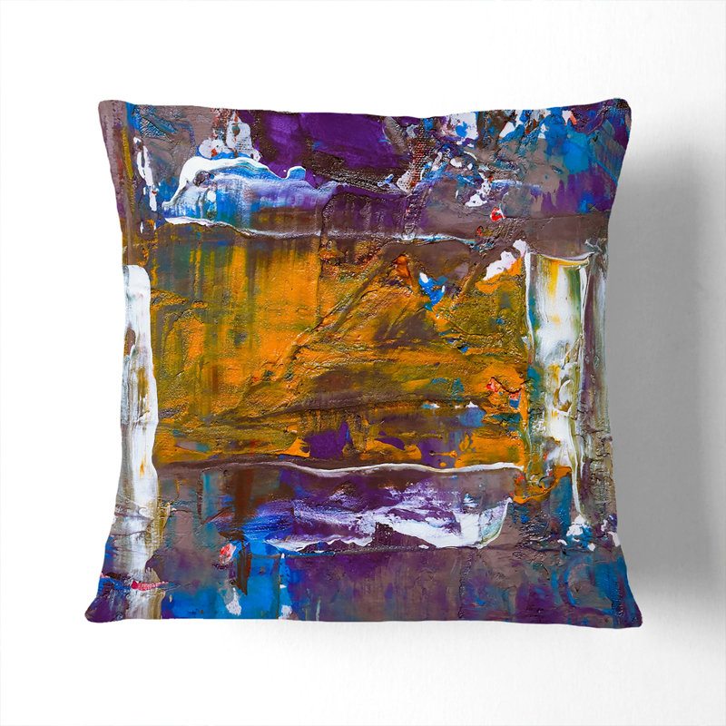 Abstract Square Throw Cushion, Black, 40 x 40 cm