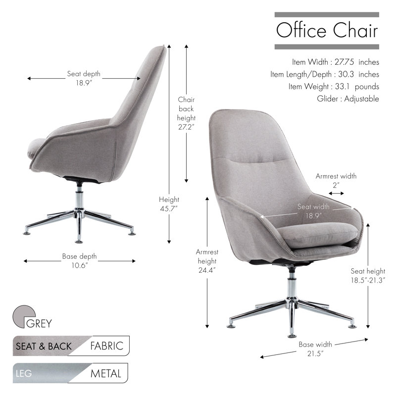 Calzada Modern Office Executive Task Chair, Gray