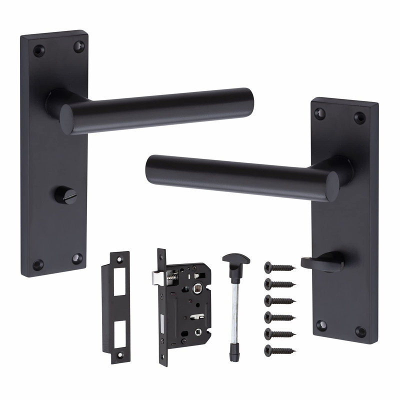  Bathroom Set T-Bar Lever Backplate Door Handle