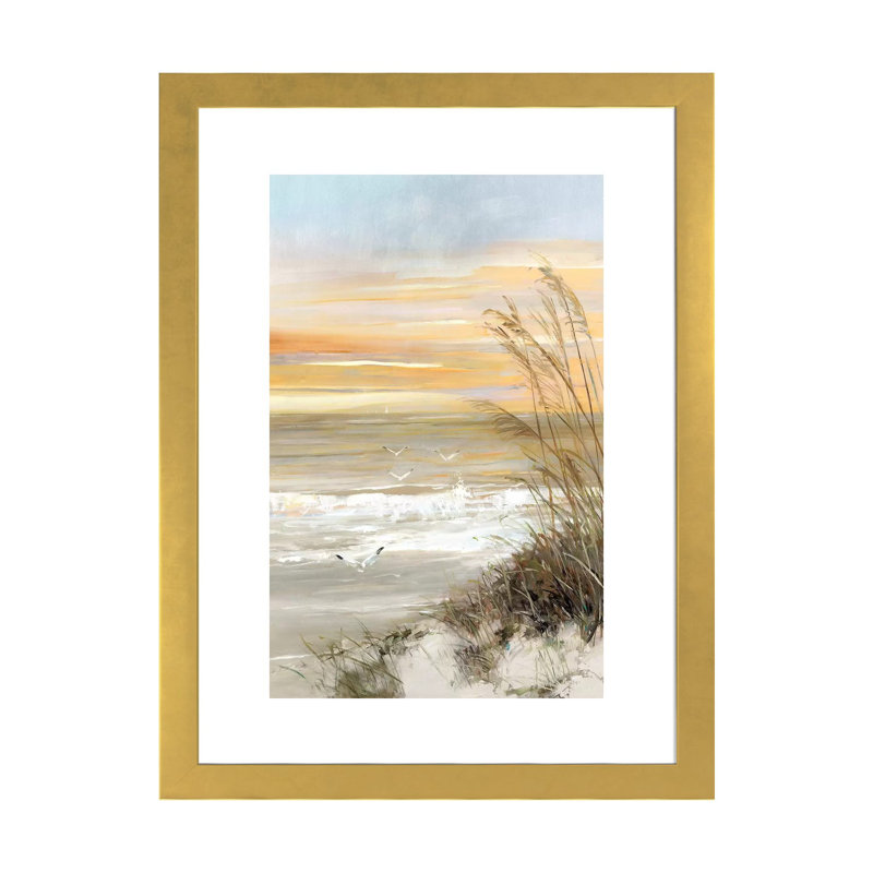 «Summer Solstice» par Sally Swatland - reproduction d'art, Papier encadré doré, H 32 po x l 24 po x P 1 po