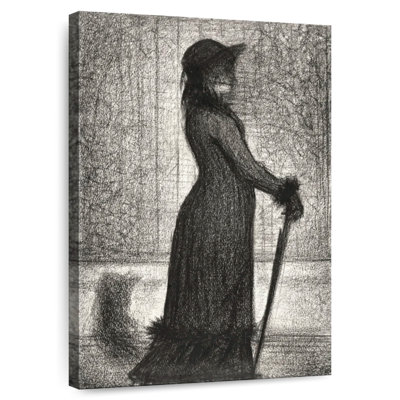 Femme navette se promenant une élégante 1884