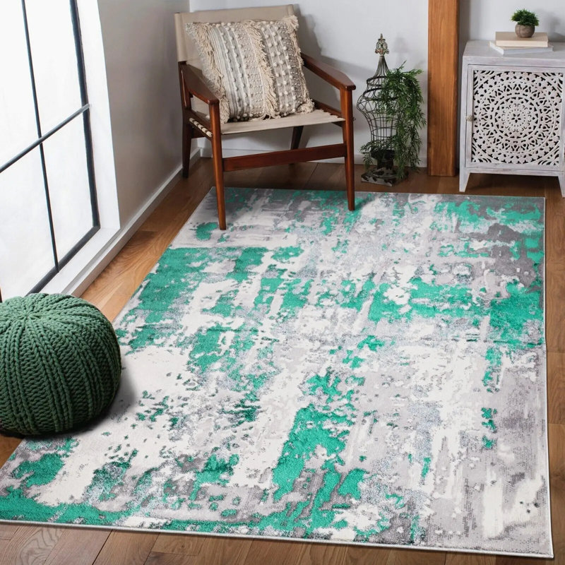 Abstract Area Rug, Rectangle 13'4" x 19'2"