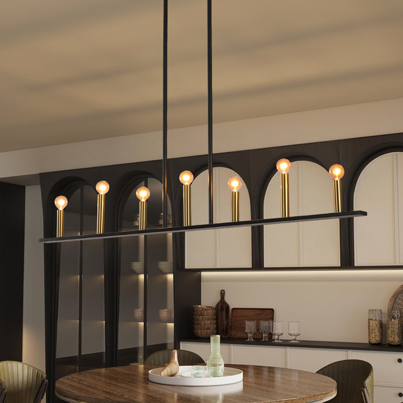 Lustre pour îlot de cuisine 7 lumières