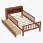 Wooden Bed with Two Under-Bed Drawers-1351924112