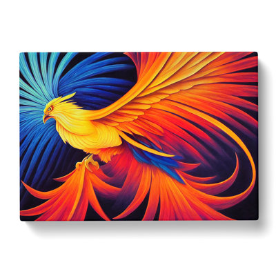 Sublime Phoenix Bird Abstract - Wrapped Canvas