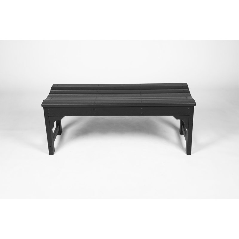 Banc Allweather Adirondack avec texture de bois pour patio, Noir