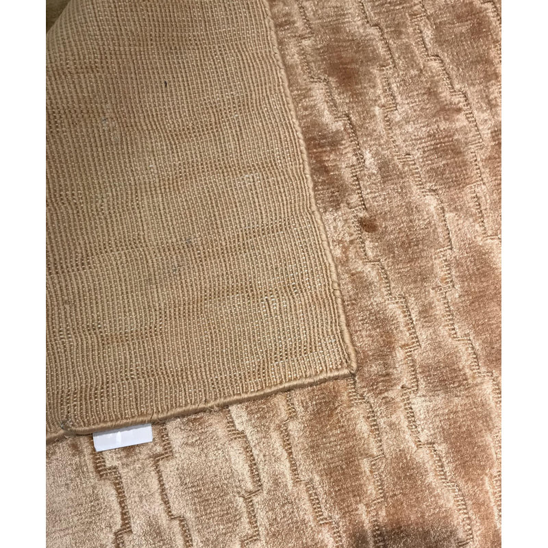 Modern Wool Area Rug in Brown, Rectangle 6'2" x 9'3"