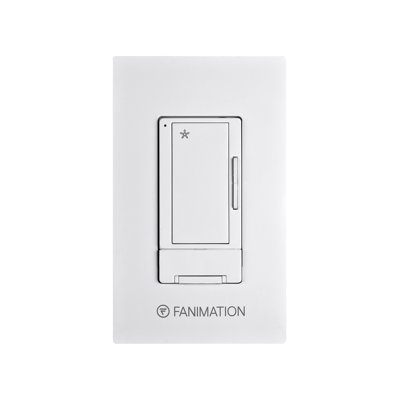 Ceiling Fan Wall Control with Receiver - 3 Speed Fan - White