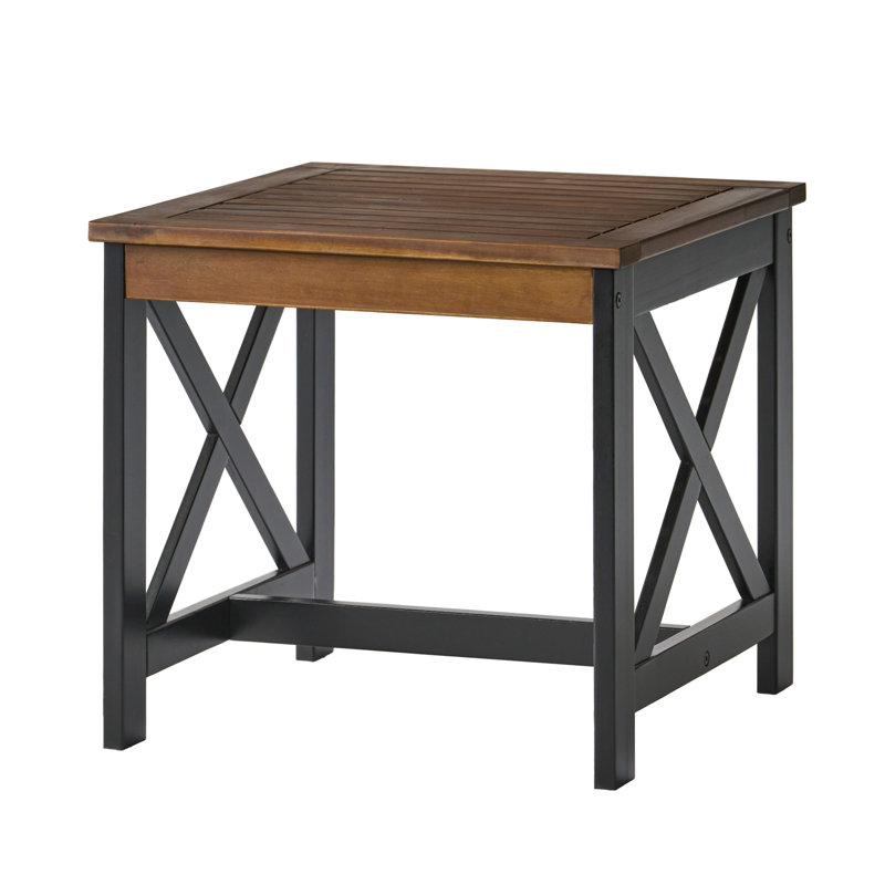 Farmhouse End Table （Only Include Table), Black