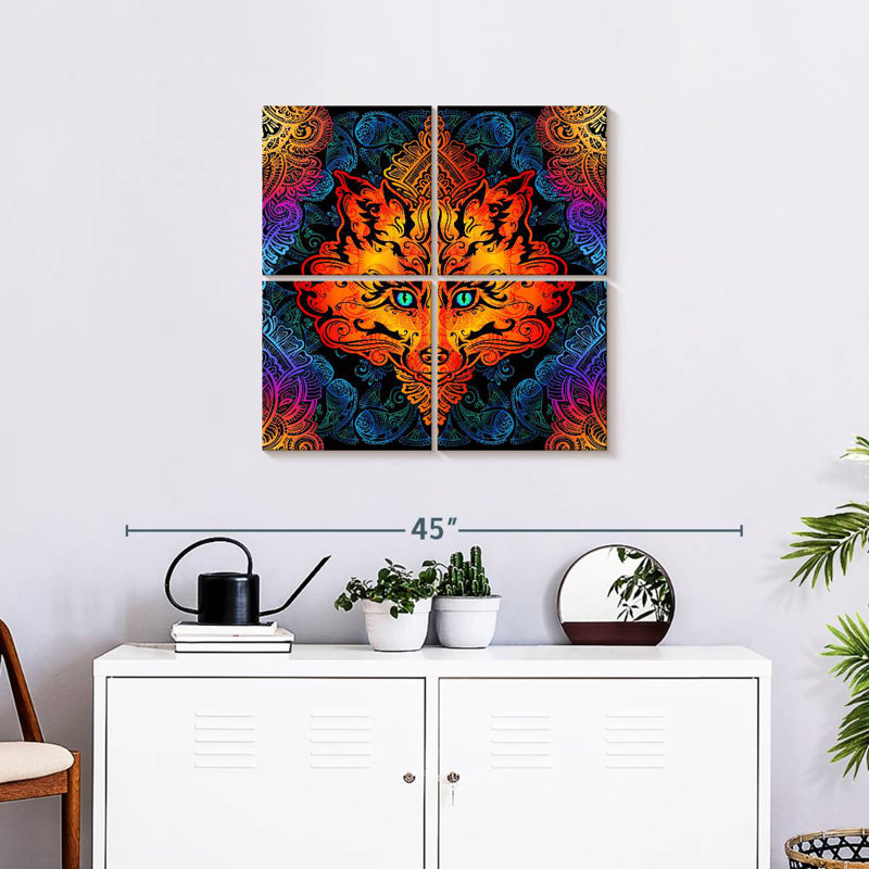 Kerner Fox Mandala, 26" H x 26" W