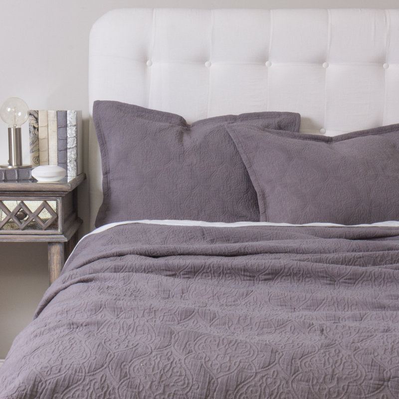 Gwen Percale Quilt - Twin, Twin Quilt + 1 Sham, Ivory