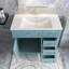 Meuble-lavabo simple 35,98 po avec plateau en céramique Carisia-1396956140-1396956141