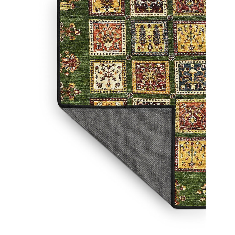 Tapis décoratif multicolore à motif abstrait, Rectangle 3 pi x 5 pi