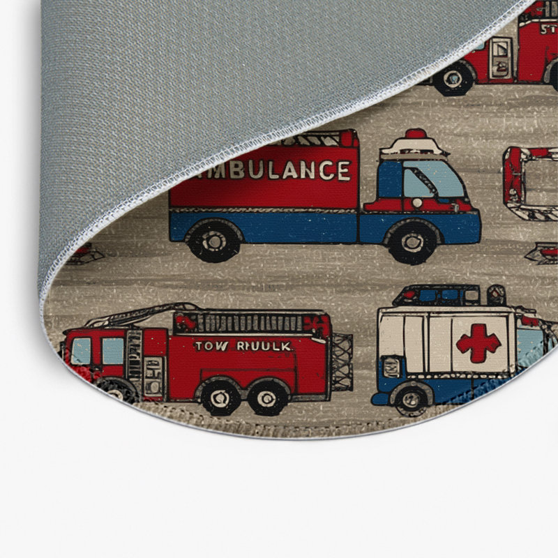 Tapis intérieur et extérieur gris Transport, Rond 5 pi
