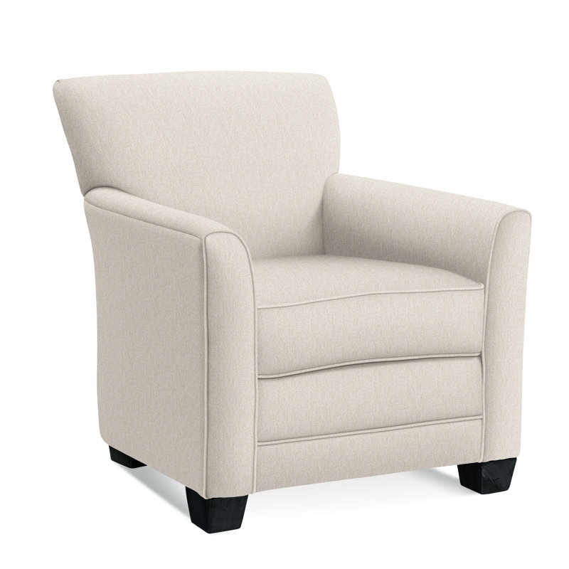 Buckley Armchair, Black Finish, Snow Crypton Performance; 0884-91