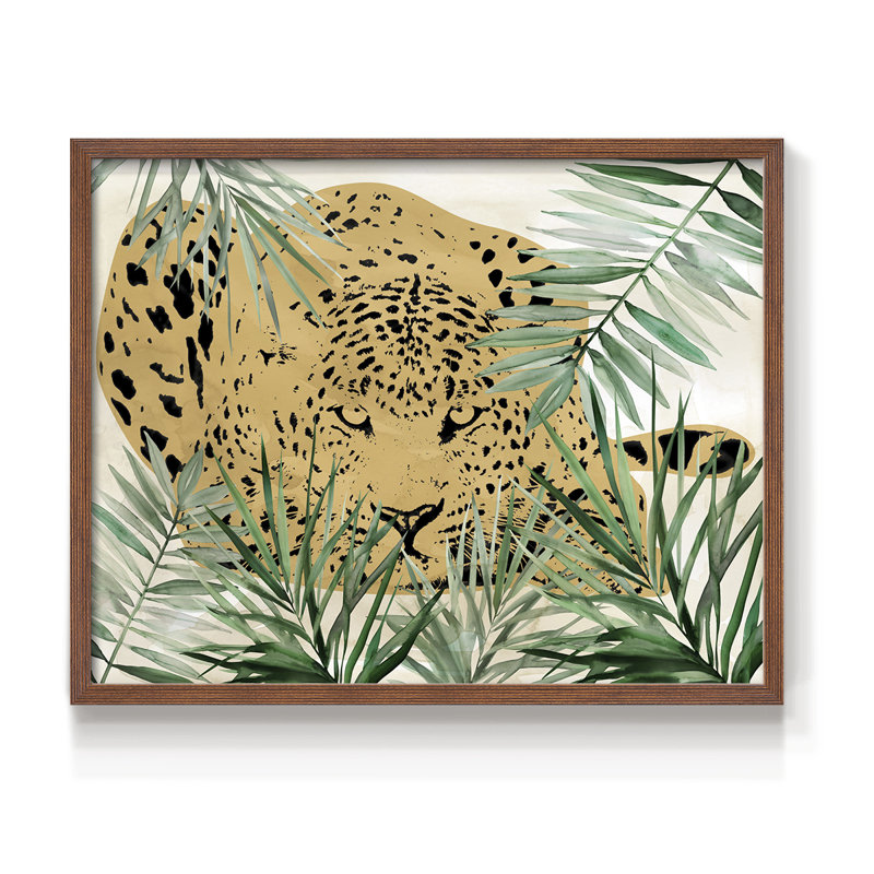 Palm Leopard II -Framed Print - Restickable
