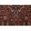 Tapis rouge rétro en laine noué à la main 4 pi 1 po x 10 pi 4 po Tribal Vintage