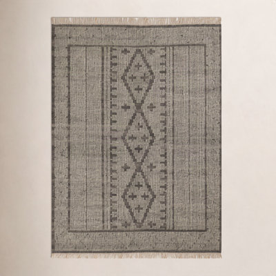 Messina Gray Brown Hand-Woven Wool Rug