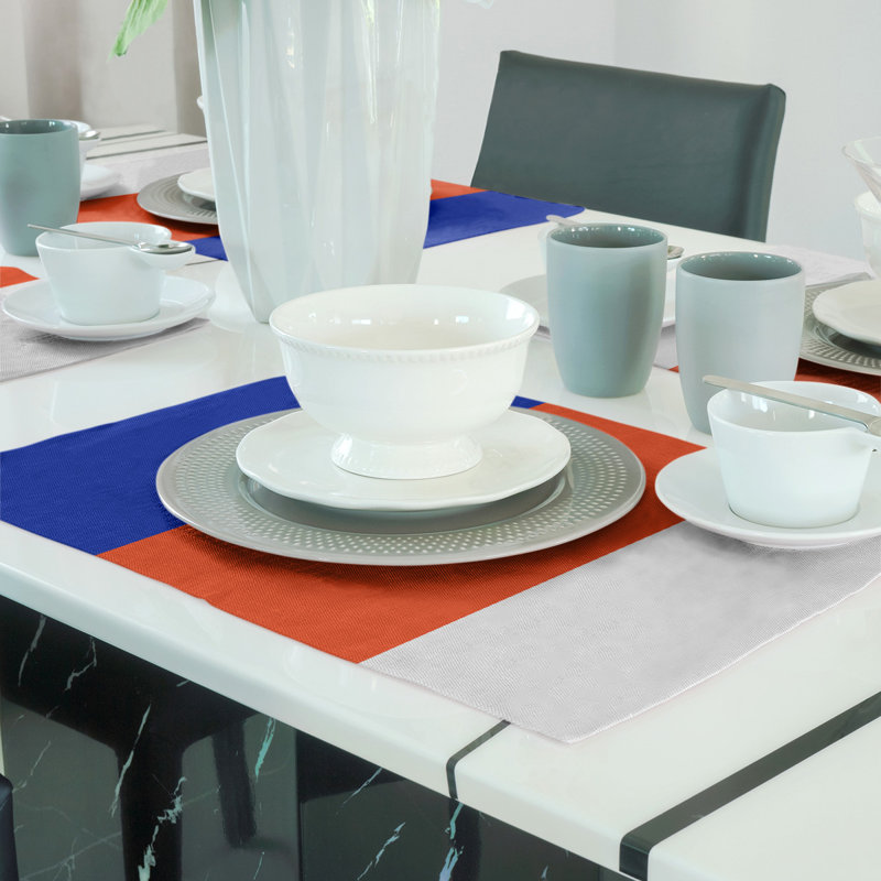 Récapitulatif de 18 po Florida, Bleu / milieu orange, Polyester sergé
