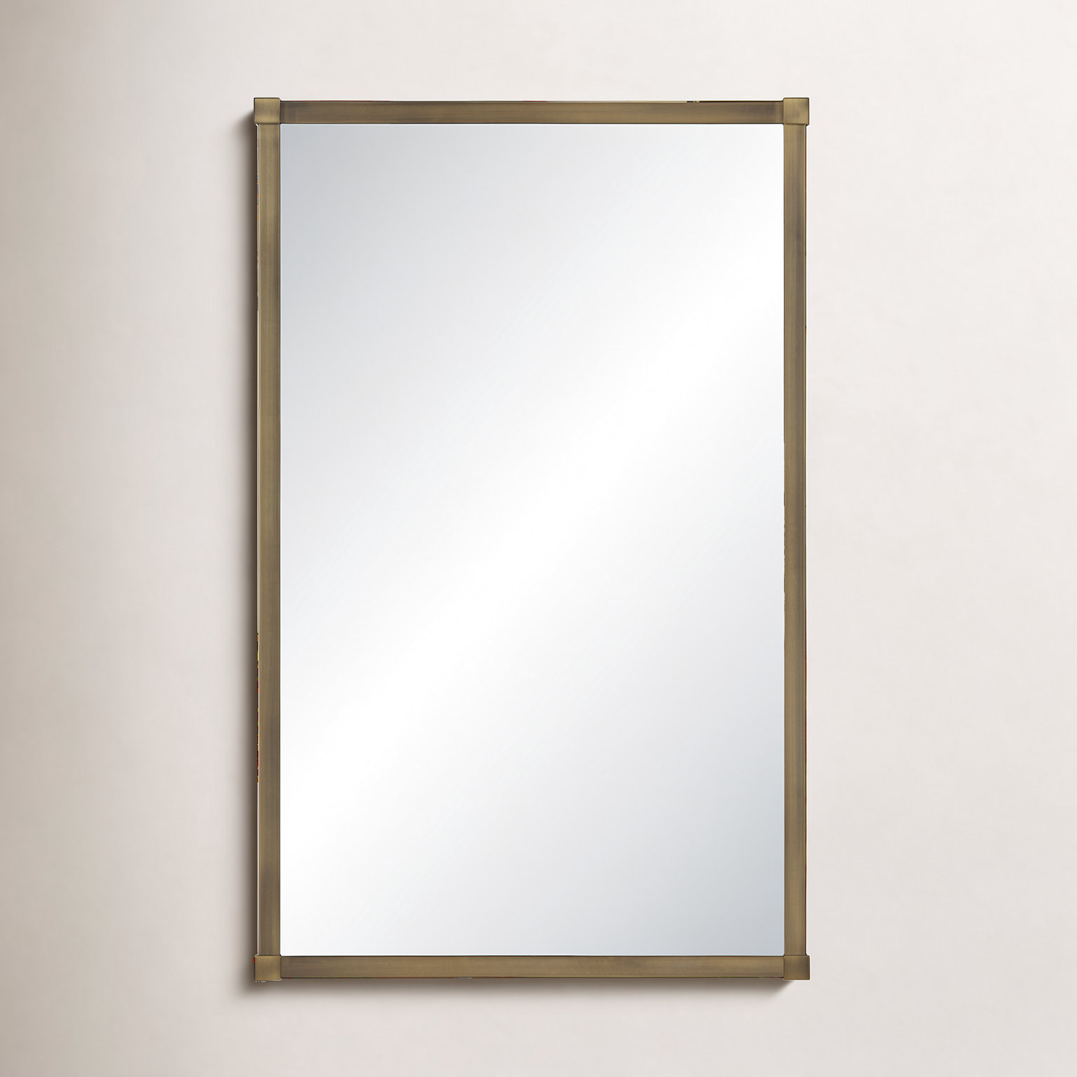 22" Accent Mirror, Brushed Brass