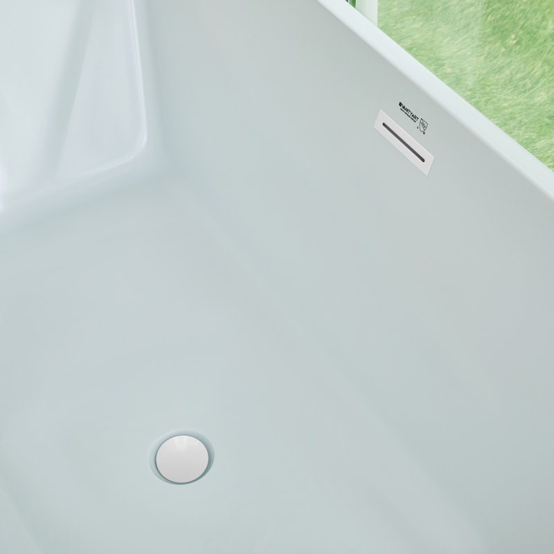 Chloe 59" x 30" Freestanding Soaking Bathtub, Pure White