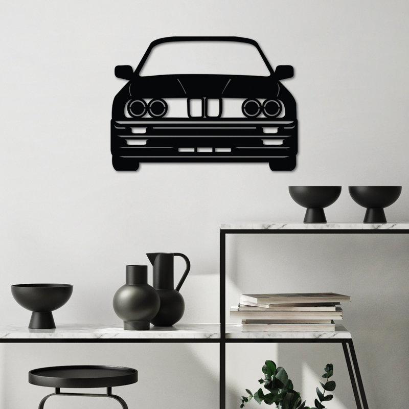 Stylish Decorative Metal Wall Accessory, Black Finish, 22.4 x 16.1 inches | 100% Metal Construction, Thickness: 0.06 inches | Lightweight at 2.7 lbs, Perfect for Modern Home Decor & Art Display