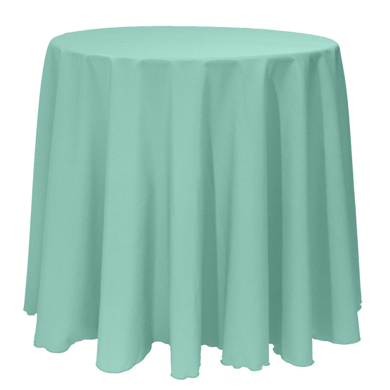 10 Pack Round Polyester Linen Tablecloth, 120" x 120", Seamist