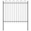 Clôture de jardin vidaXL gris en acier thermolaqué 5,58 x 4,92 pi