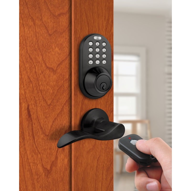 Levers With Deadbolt Reversible Entry Set, Oil Rubbed Bronze