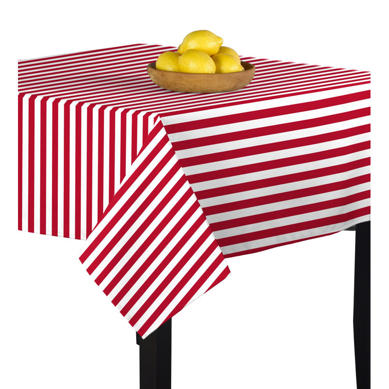 Caius Small Stripes Tablecloth, Red