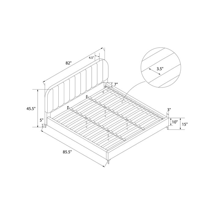 Mercury Row® Arley Upholstered Platform Bed & Reviews | Wayfair