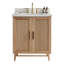 Meuble-lavabo de salle de bain autoportant 30 po entièrement assemblé en bois massif avec plateau blanc d'ingénierie entièrement assemblé-791189285