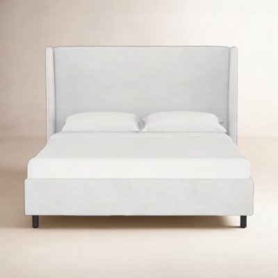 Tilly Linen Upholstered Wingback Bed