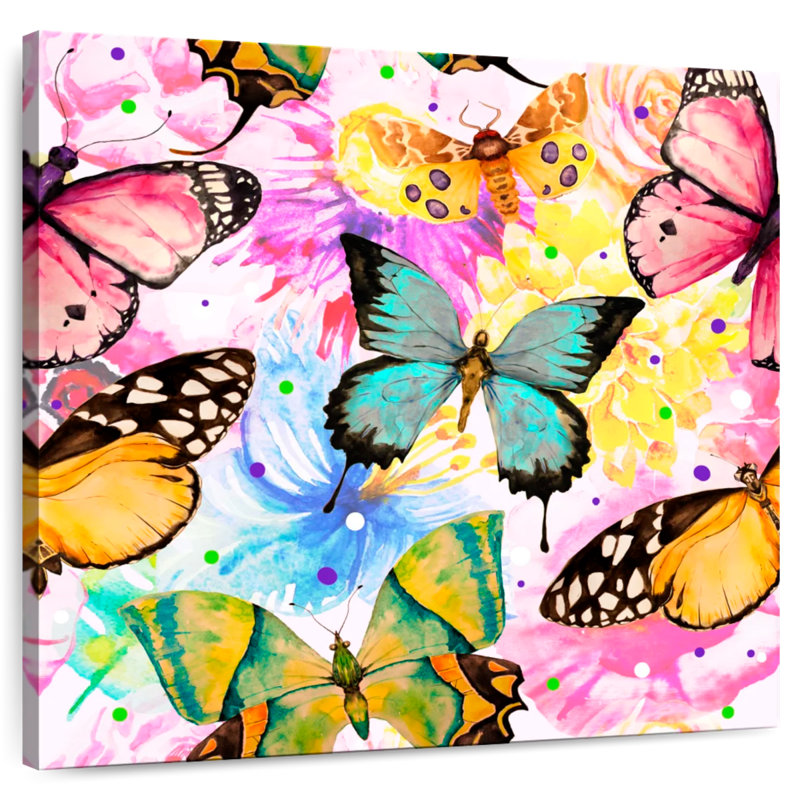 Mélange de papillons colorés Brampt, H 16 po x l 16 po