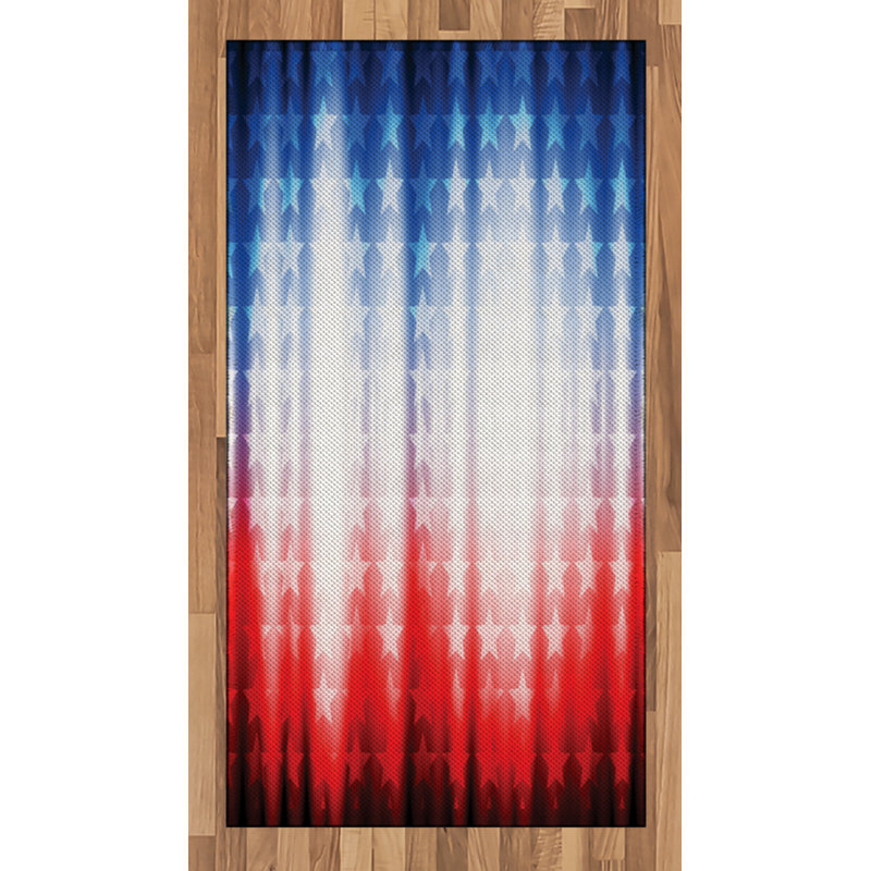 Flag High Density Long Fiber Poly Threads Decorative Area Rug Carpet, Rectangle 2'7" x 5'