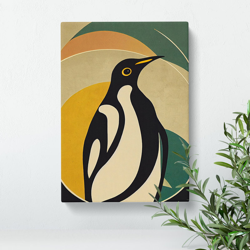 Modern Abstract Penguin No.5 - Wrapped Canvas, 60cm H x 40cm W x 3cm D