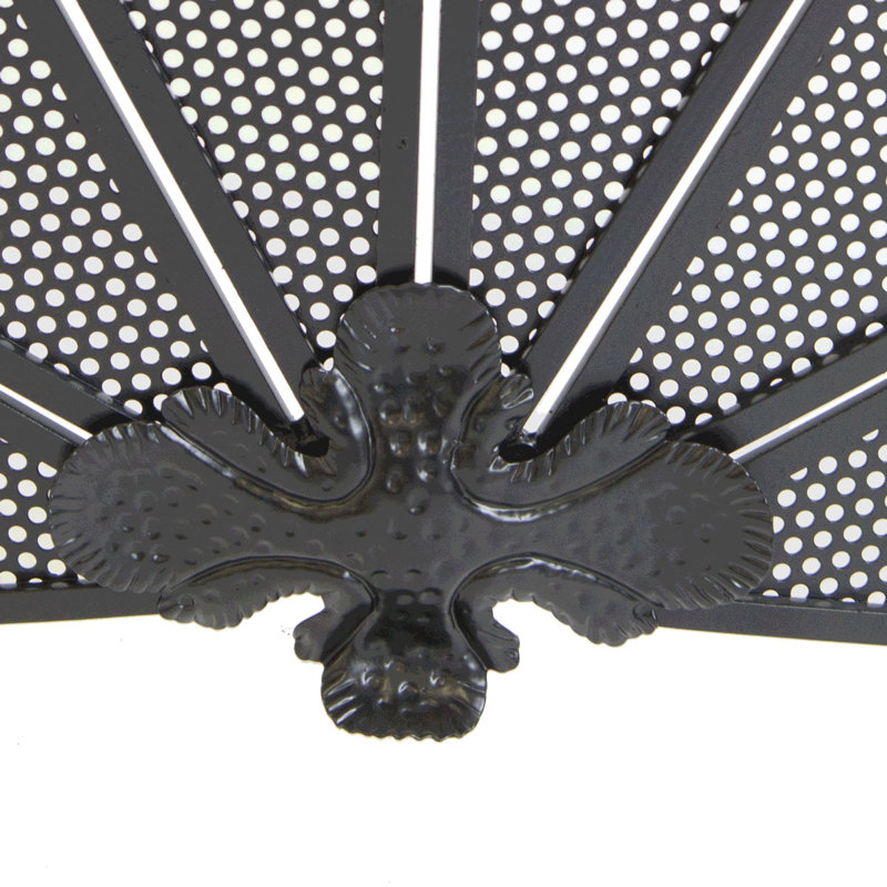Lugenia 1 Panel Iron Fireplace Screen