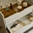 Christenia 3-in-1 Vanity Desk with Glass Top, LED Mirror & Upholstered Stool-115322668