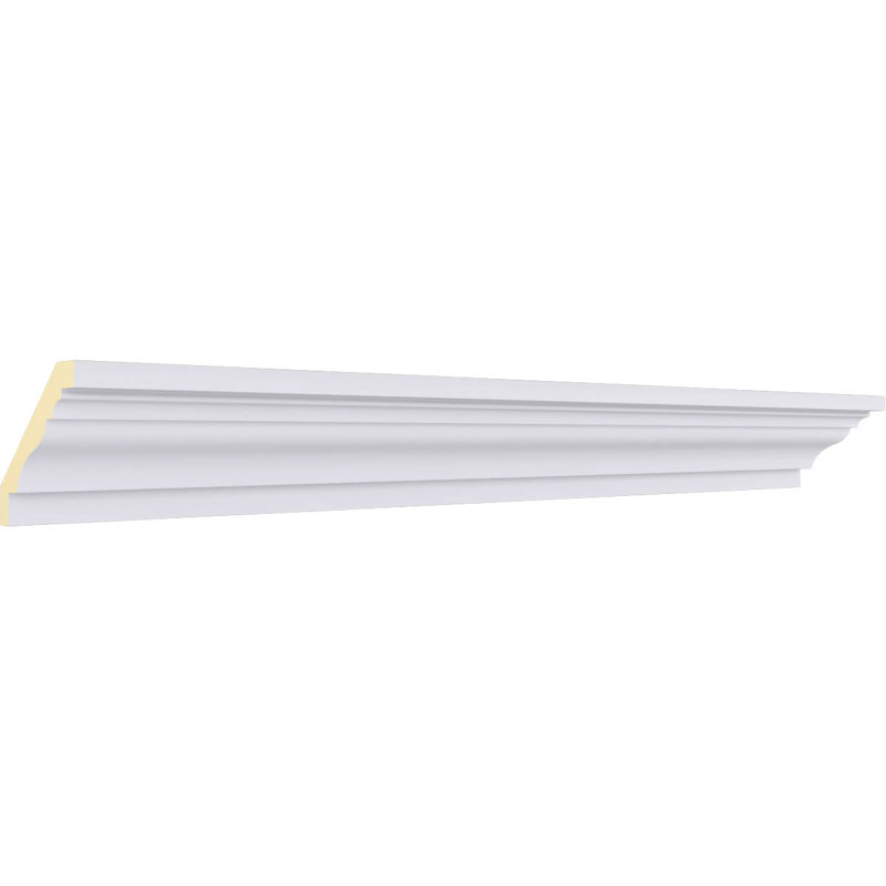 SAMPLE - Endurathane Classic Smooth Crown Moulding, 4"H x 4 5/8"P x 6 1/8"F x 12"L, Factory Primed