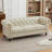 84.25'' Faux Leather Sofa With Rolled Arm-1787571592