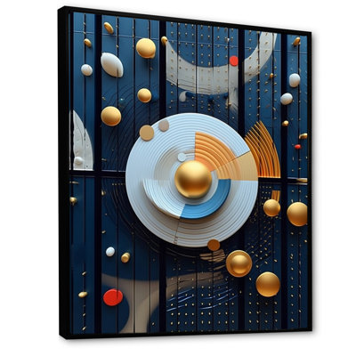 «The Illusion Of Time Retro Futuristic Abstract I», reproduction sur toile
